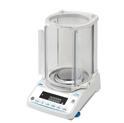 A&D FX-104 analytical balance 102g x 0.0001g with draft shield