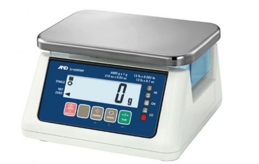 A&D SJ-6000WPF- 6kg x 0.2g Washdown Bench Scales